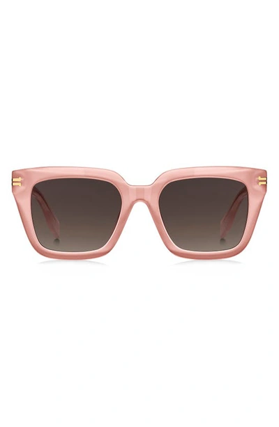 Marc Jacobs 52mm Gradient Square Sunglasses In Pink/ Brown Gradient