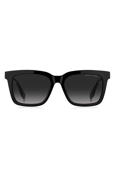 Marc Jacobs 54mm Gradient Square Sunglasses In Black/ Grey Shaded