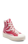 Converse Chuck Taylor® All Star® Lift Hi Sneaker In Pink/ Carmine Pink/ Egret