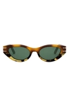 Dior 51mm Cat Eye Sunglasses In Blonde Havana