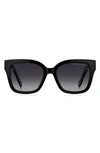 Marc Jacobs 53mm Gradient Square Sunglasses In Black Grey/ Gray Polar