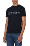 Armani Exchange Regular Fit T-shirt With Logo In Blue