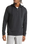 Swannies Vandyke Half Zip Hoodie In Black