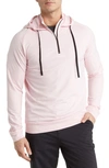 Swannies Vandyke Half Zip Hoodie In Flamingo-black