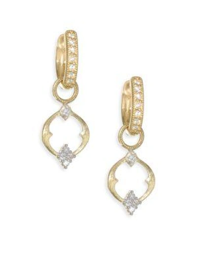 Jude Frances Small 18k Gold & Diamond Open Moroccan Quad Circle Earring Charms In Yellow Gold