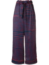 Facetasm Polka Dots Wide-leg Trousers In Blue