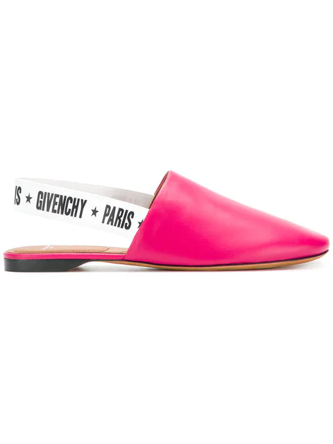 givenchy leather slingback slippers