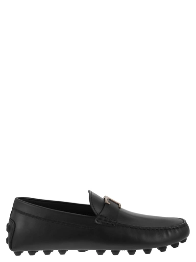 Tod's Moccasin With Macro Rubbers In Black