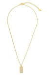 Sterling Forever Vaylen Pavé Cubic Zirconia Pendant Necklace In Gold