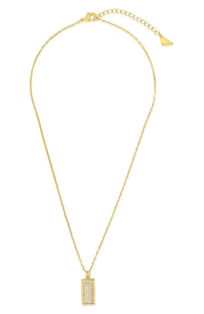 Sterling Forever Vaylen Pavé Cubic Zirconia Pendant Necklace In Gold