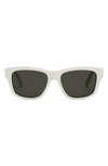 Celine Monochroms 55mm Square Sunglasses In Ivory Smoke