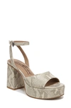Zodiac Priya Ankle Strap Platform Sandal In Birch Multi