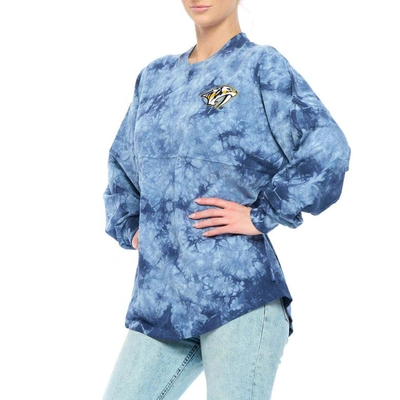 Fanatics Branded Navy Nashville Predators Crystal-dye Long Sleeve T-shirt