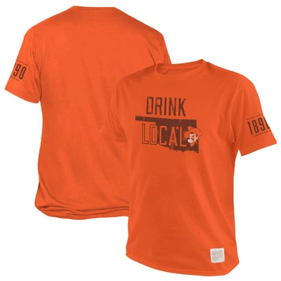 Retro Brand Original  Orange Oklahoma State Cowboys 1890 Original Drink Local T-shirt