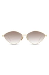 Givenchy Gv Speed 57mm Geometric Sunglasses In Gold