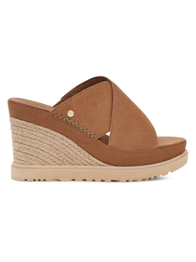 Ugg Abbot Wedge Slide Sandal In Beige