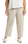 Eileen Fisher Ankle Lantern Cargo Pants In Wheat