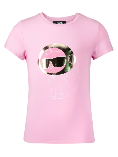 Karl Lagerfeld Kids T-shirt For Girls In Rosa