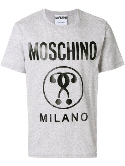 Moschino Logo T-shirt In Grey