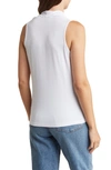 Renee C Sleeveless Cowl Neck Top In White