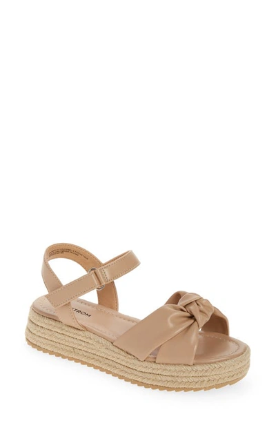 Nordstrom Kids' Bren Espadrille Wedge Sandal In Beige Pearl