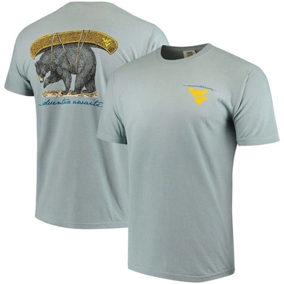 Image One Gray West Virginia Mountaineers Canoe Local Comfort Colors T-shirt