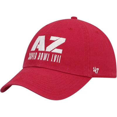 47 ' Red Super Bowl Lvii Script Clean Up Adjustable Hat