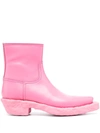 Camperlab Venga Cowboy Boots In Pink