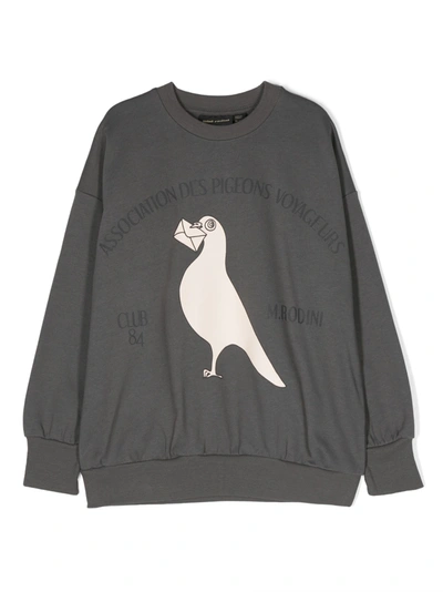 Mini Rodini Grey Organic Cotton Pigeon Sweatshirt