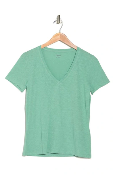 Madewell V-neck Short Sleeve T-shirt In Dusty Fern