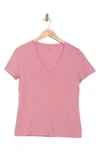 Madewell V-neck Short Sleeve T-shirt In Weathered Berry
