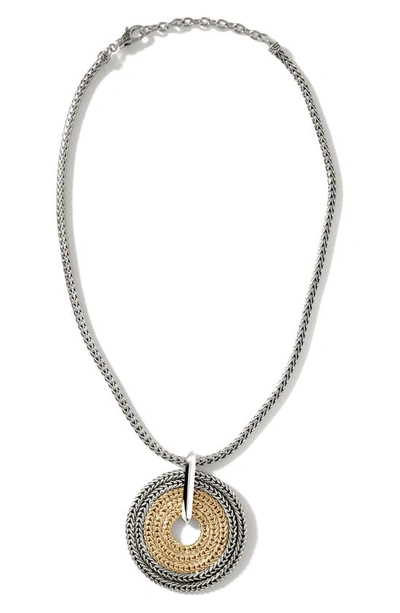 John Hardy Rata Chain Pendant Necklace In Silver And Gold