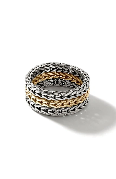 John Hardy Rata Chain 9mm Band Ring In Silver And Gold