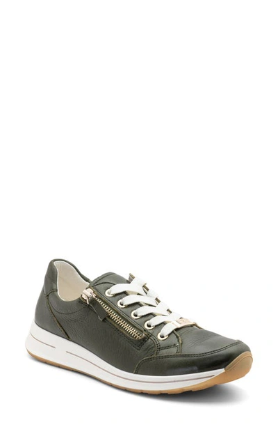 Ara Oleanna Sneaker In Thyme Leather