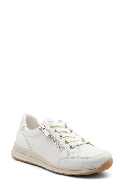 Ara Oleanna Sneaker In Cream Leather