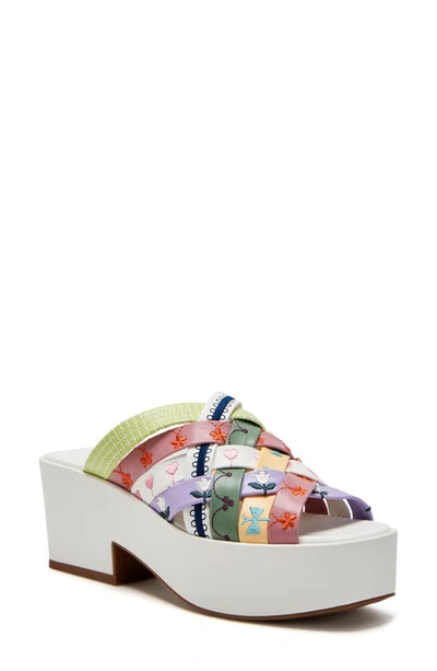 Katy Perry The Busy Bee Crisscross Platform Sandal In Embroidery Multi