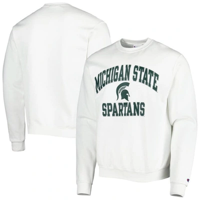 Champion White Michigan State Spartans High Motor Pullover Sweatshirt