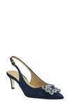 Ron White Oxford Pointed Toe Pump In French Navy