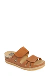 On Foot Cynara Slide Sandal In Cuero Tan