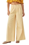 Free People Light As Spring Trousers In Straw