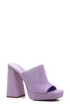 Free People Margo Mules In Daring Violet Suede