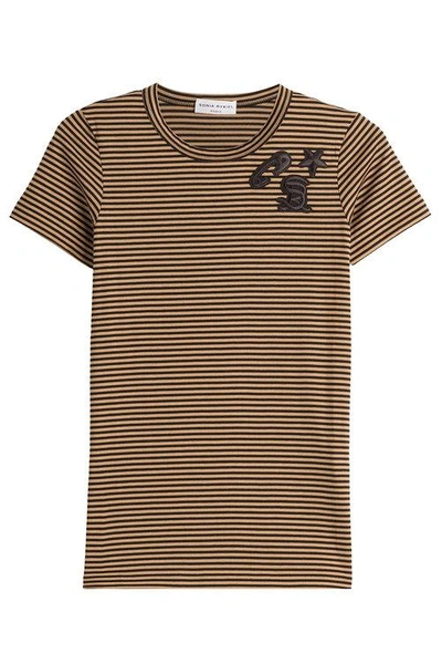 Sonia Rykiel Striped Cotton T-shirt With Embroidery