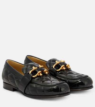 Bottega Veneta Monsieur Quilted Leather Loafers In Black