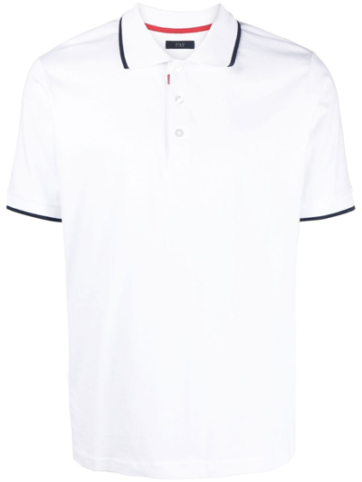 Fay Polo With Logo In White