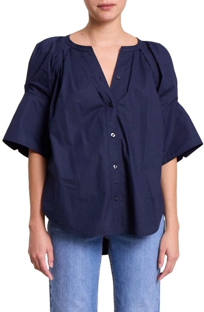 A.l.c Chloe Button-front Top In Nightshade