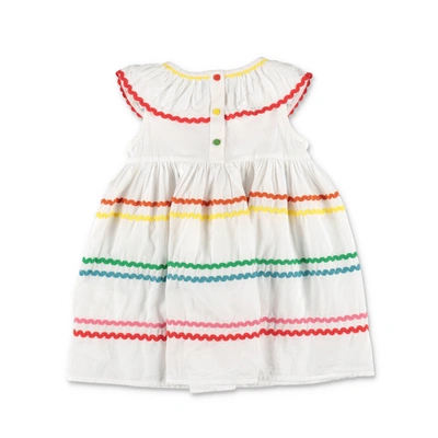 Stella Mccartney White Cotton Muslin Baby Girl  Dress