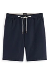 Scotch & Soda The Fave Linen-blended Bermuda Shorts In Blue
