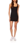 Susana Monaco Stretch Tank Flared Mini Dress In Black