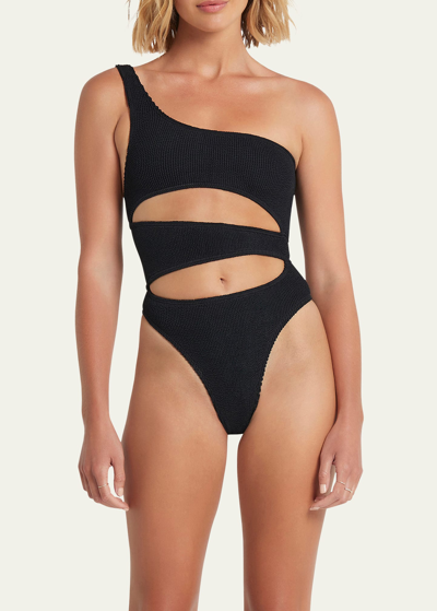 Bond-eye Swim Rico Cutout One-piece Swimsuit In Black Eco
