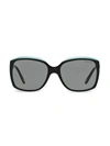 Tiffany & Co Glam Bow 58mm Square Sunglasses In Black Blue